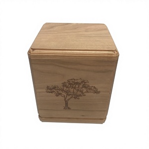 Urne funéraire en bois à prix avantageux, style américain, écologique, faite à la main, personnalisable, fournitures funéraires en promotion - Product Image 2