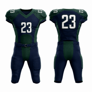 Uniforme de Fútbol Americano Personalizado para Hombre, Sublimado, Transpirable, de Poliéster, Color Verde Oliva, Número 23 - Product Image 1