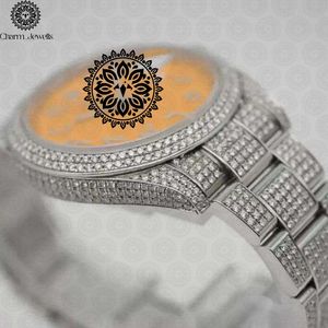 Montre de luxe pour homme Charm Jewells, bracelet en acier inoxydable 20 mm, mouvement mécanique, cadran 40 mm, résistance à l'eau 10 bars, fermoir pliant - Product Image 3