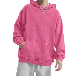 Sudadera con Capucha Extra Grande para Hombre, Estilo Vintage, Forrada, 100% Algodón, Manga Larga, con Bolsillos, Lavado Ácido, Estilo Urbano, Superventas - Product Image 2