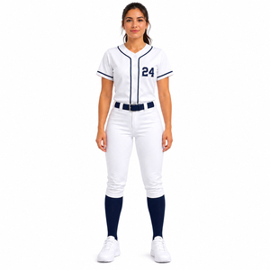 Ensemble d'uniformes de baseball personnalisés pour femmes, maillot et pantalon de softball sublimés, fabricant de vêtements de sport d'équipe - Product Image 2