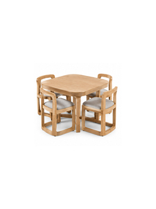 Trending Modern Solid Wood <b>Dining</b> Table <b>4</b> Seater Rectangle Mid Century Style Durable Stable Furniture <b>Set</b> for Home Restaurant - Product Image 4