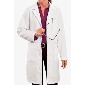 Uniforme Médico OEM Blanco con Cuello Alto, Conjunto de Uniformes de Trabajo para Hospital, Uniformes Médicos de Manga Corta para Mujer - Product Image 4