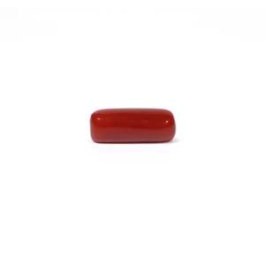 Natural Red Coral Oval Cabochon Loose Gemstone 4.5 Carat Certified Wholesale - Product Image 3