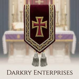 Faja Masónica de Terciopelo Rojo con Bordado a Mano de Hilo de Plata Personalizado, Faja del Rito Escocés con Emblema de Águila de Dos Cabezas - Product Image 3