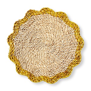 Sets de table tissés à la main en forme de fleur bohème, en jonc de mer naturel, pour la décoration et la protection de la table - Product Image 1