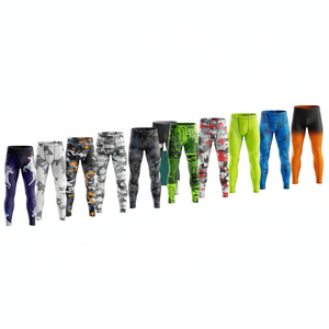 Customized Brand Name Printed Compression New Design Quick Dry Breathable Leggings Comfortable High Performance Skinny Pants - Product Image 1