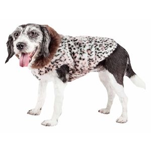 Abrigo de Lujo para Perro con Patrón de Guepardo, Chaqueta de Visón, Ropa Elegante para Mascotas - Product Image 1