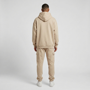 Conjunto de Sudadera con Capucha y Pantalones Deportivos de Algodón Grueso de 500 g/m², Dos Piezas, con Cierre, para Hombre, Personalizado, de Alta Calidad - Product Image 3