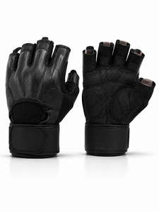 Custom Logo Unisex Leather Half Finger Weight Lifting Gloves Non-Slip Breathable Fasten Closure for Gym Fitness Hand Protection - Product Image 1