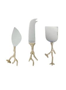 Wood Handle Cheese Knife <b>Set</b> Brass Blade Durable Cheese Tools for Serving - Product Image 5