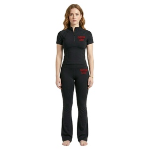 Custom Gym Clothing Manufacturer Active Tops <b>Flare</b> <b>Legging</b> Two Piece Yoga Set Gym Outfits Workout Sets for Women 2026 - Product Image 2
