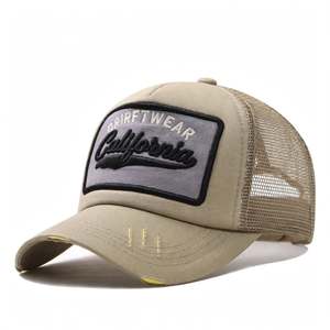 Custom Washed Mesh Back Baseball Cap Embroidered Patch Metal Buckle 5-Panel Button Truck Driver Casual Outdoor OEM Manufacturer - Product Image 4
