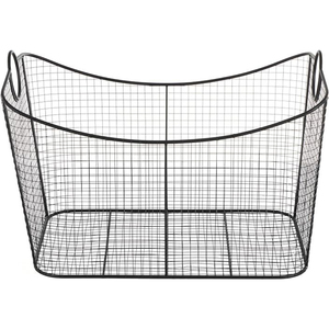 Exclusive Black Metal <b>Wire</b> <b>Storage</b> <b>Basket</b> With Copper Handles Kitchen Pantry Organizer Fruit And Vegetable Bin For Home <b>Storage</b> - Product Image 5