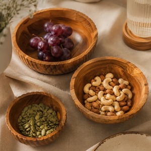 Handmade Wooden Bowls Natural Wood Wabi Sabi Design For Fruit And Snacks Eco Friendly Tableware At Cheap Price - Product Image 1