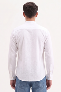Camisa Enovate para Hombre, Casual, Texturizada, Cuello Mao, 100% Algodón, Transpirable, Verano, Diseño ODM - Product Image 2