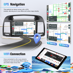 Giá tốt <span class=keywords><strong>Android</strong></span> Car Stereo với BT back up máy ảnh <span class=keywords><strong>wifi</strong></span> đa chức năng phương tiện truyền thông cho Toyota Camry 2002-2006 đài phát thanh xe máy nghe nhạc - Product Image 4