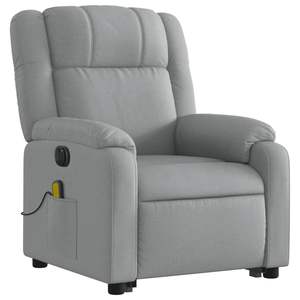 Fauteuil de massage électrique gris clair avec fonction de levage - Product Image 3