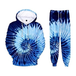 Nuevo conjunto deportivo tie-dye para hombre, cómodo, de secado rápido, antibacteriano, transpirable, antiarrugas, a la moda. - Product Image 1