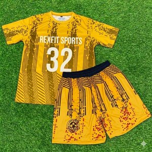 Conjunto de Camiseta y Pantalones Cortos Deportivos REXFIT SPORTS para Hombre, Personalizados con Impresión, Transpirables, para Entrenamiento en Gimnasio, Proveedor OEM - Product Image 5