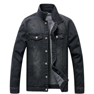 OEM 2026 New Arrival Men's Dark Wash Denim Jacket Regular Fit Turn-down Collar Casual Cotton Outerwear Autumn Style - Product Image 4