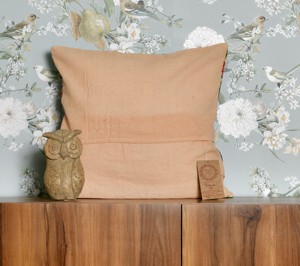 Indian Square Cotton Kantha Embroidered Knitted Home <b>Seat</b> Cushion <b>Cover</b> with Floral print - Product Image 1