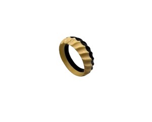 Anillo Moderno de Resina con Diseño de Ondas Negras y Doradas, un Regalo Novedoso y Exquisito para Uso Personal - Product Image 4