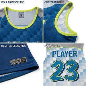 Maillot de lacrosse réversible personnalisé en gros, débardeur en maille pour hommes, maillots de sport sublimés OEM en gros Sialkot - Product Image 4