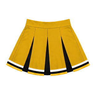 Jupe plissée jaune doré pour femmes et filles, idéale pour la danse, les équipes sportives, les performances, l'entraînement et les compétitions. - Product Image 2