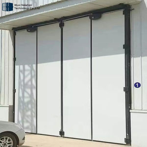 Bonnes ventes Normes européennes Certifié CE Personnalisé en toute sécurité Coupe-vent Grande taille <span class=keywords><strong>Porte</strong></span> industrielle automatique pliante pour usine - Product Image 3