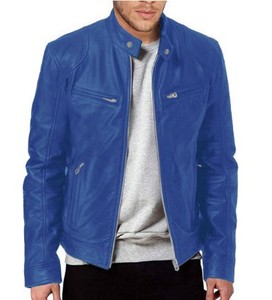 Chaqueta de cuero PU con cremallera para hombre, abrigo de primavera y otoño, chaqueta de moda para hombre, cuello alto, estilo casual, chaqueta para hombre. - Product Image 3