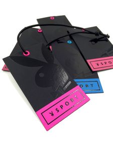 Étiquettes suspendues personnalisées avec logo de marque pour vêtements, étiquettes de marque avec cordon pour vêtements, papier imprimé personnalisé, durable - Product Image 1