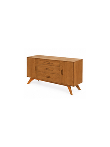 Aparador de Madera Maciza Estético con Almacenamiento Moderno que Ahorra Espacio, 2 Cajones y Armarios Espaciosos para Sala de Estar, Esenciales para Apartamentos - Product Image 2