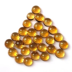 4มม. Citrine ธรรมชาติเรียบกลมหลวมกึ่งมีค่าหลังเบี้ยจากผู้ผลิตร้านค้าออนไลน์ที่ขายส่งราคาดีไอวาย - Product Image 3
