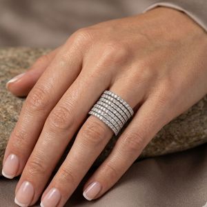 Anillo Unisex Gemvanity SR1455 Chapado en Oro de 14K, Diseño Clásico de Lujo Cristiano con Moissanita de Corte Brillante - Product Image 4