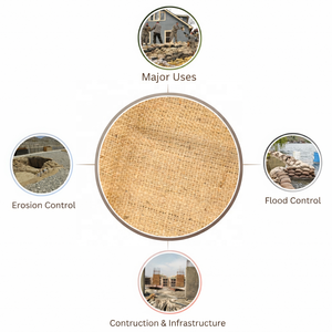 Saco de Yute Biodegradable de Alta Resistencia para Control de Erosión y Sedimentos, Reutilizable, de Fibra Natural, para Uso en Exteriores - Product Image 3