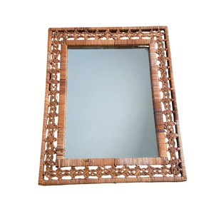 Designer Rattan <b>Frame</b> <b>Mirror</b> For Bathroom <b>Mirror</b> Living Room Dry Area Styling And Daily Use Wall <b>Mirror</b> Wholesale From India - Product Image 3