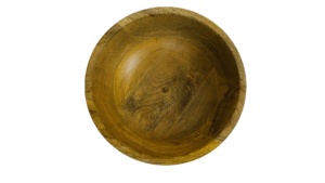 Bol en bois d'acacia pour salades et collations Vaisselle d'aspect biologique pour cuisines et maisons écologiques - Product Image 2