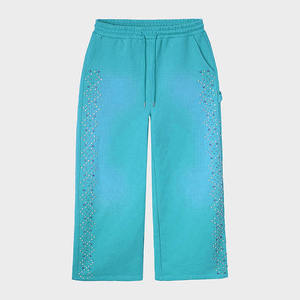 Men's Elastic Waist <b>Sequined</b> Sweatpants Midweight Polyester Casual Drawstring <b>Pants</b> Autumn Style - Product Image 5