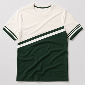 T-shirt décontracté d'été pour femme, respirant, écologique, en jersey 100% coton, col rond, manches courtes, coupe régulière, rayé, taille XXS - Product Image 3