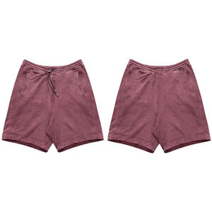 <b>Men</b> Solid Color Cotton <b>Bermuda</b> <b>Shorts</b> Drawstring Waist Casual Wear Breathable Mid Rise Pockets - Product Image 1