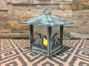 Lot de lanternes rustiques en bois avec porte-bougies en verre et poignées en corde – Lanternes décoratives pour jardin et maison - Product Image 5