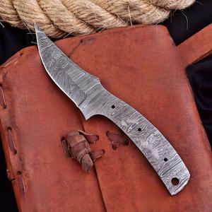 Hoja de Cuchillo Skinner de Acero de Damasco Hecha a Mano, Forjada a Mano, para Caza, Bushcraft, Camping, Supervivencia al Aire Libre, Fabricación de Cuchillos DIY - Product Image 4