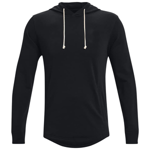 Sudadera con Capucha para Hombre, Negra, Corte Regular, Informal, Tejida, de Color Sólido, Manga Larga - Product Image 1