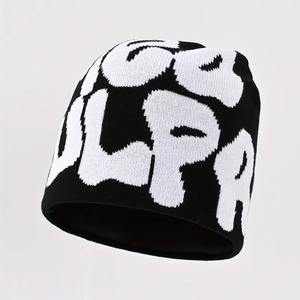 Bonnet unisexe de qualité supérieure, chaud et doux en tissu tricoté, broderie 3D, respirant, imperméable, personnalisation de marque, vente en gros - Product Image 2