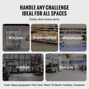 Scaffalatura Commerciale in Alluminio Saldato da 8FT, Capacità 36FT X 20FT, per Alimenti, con Portata di 1000 Libbre, Scaffali Utilitari per Stoccaggio - Product Image 3