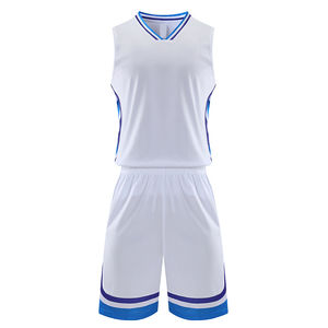 Maillot de basketball unisexe personnalisé haut de gamme, double couche, réversible, en maille respirante et légère, pour club, ligue, extérieur - Product Image 2
