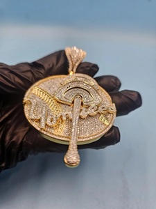 Pendentif en diamant brillant cultivé en laboratoire certifié IGI, style hip-hop personnalisé unisexe, plaqué argent, diamant VVS, bijoux fins - Product Image 4