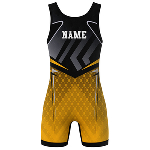 Créez votre propre maillot de lutte personnalisé à impression numérique, léger, respirant, à séchage rapide, ajusté et fin, pour hommes, en spandex/polyester - Product Image 5