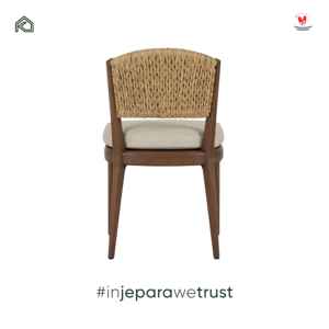 Modern Comfortable Durable Eco-Friendly Waterproof Contemporary Outdoor Garden <b>Dining</b> Chair Solid Teak Wood Handwoven Rattan - Product Image 6